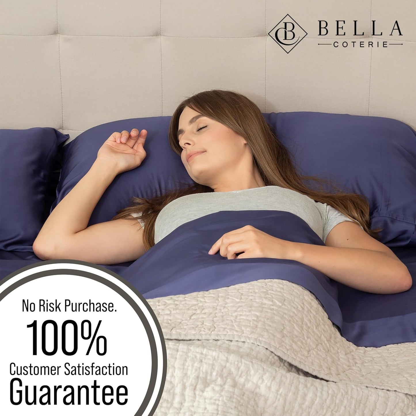Bella Coterie Luxury Bamboo Viscose King Size Sheet Set | 100% Organically Grown | Ultra Soft | Cooling for Hot Sleepers | 18" Deep Pocket [Twilight Blue]