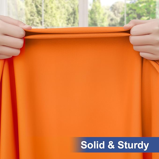 homing Rectangle Table Cloth Cover, Waterproof Polyester Elastic Fitted Tablecloth, Fits for 4 Foot Folding Tables, Washable Table Protector for Picnic, Camping, Outdoor (Orange, 24" x 48")
