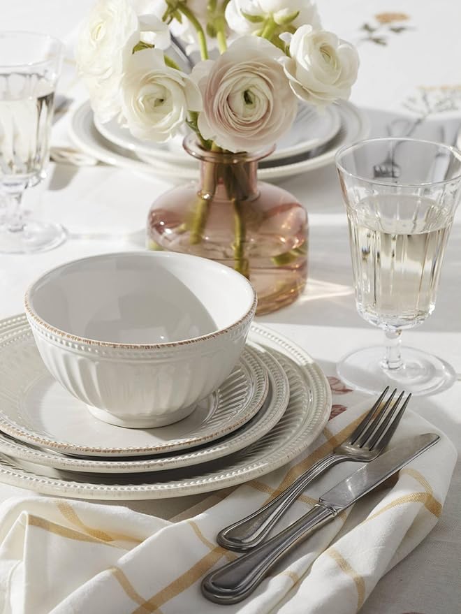 Lenox 895721 French Perle Groove Dinner Plates, Set Of 4