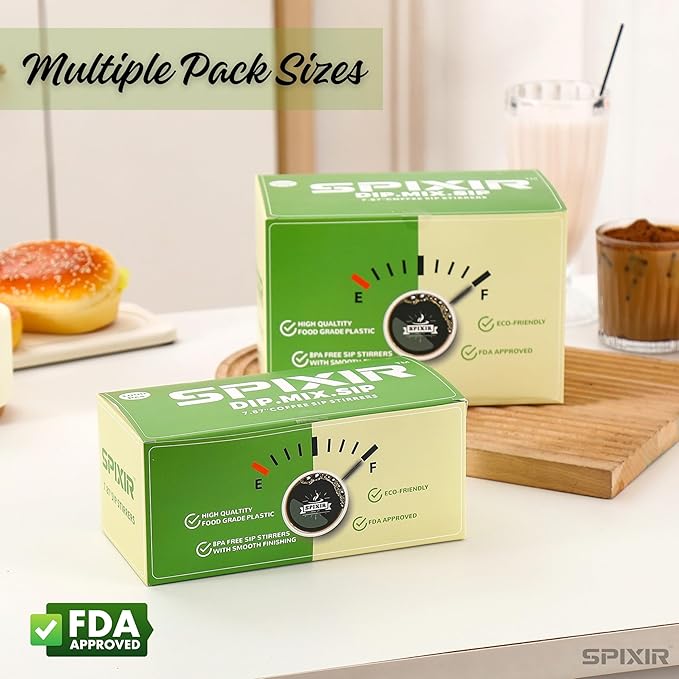 Stir Sticks, Coffee Stirrer Straw, Black Cocktail Straws 7.87-inch, 1000pcs Plastic Straws Disposable, Swizzle Sticks for Cocktails or Coffee & Drinks