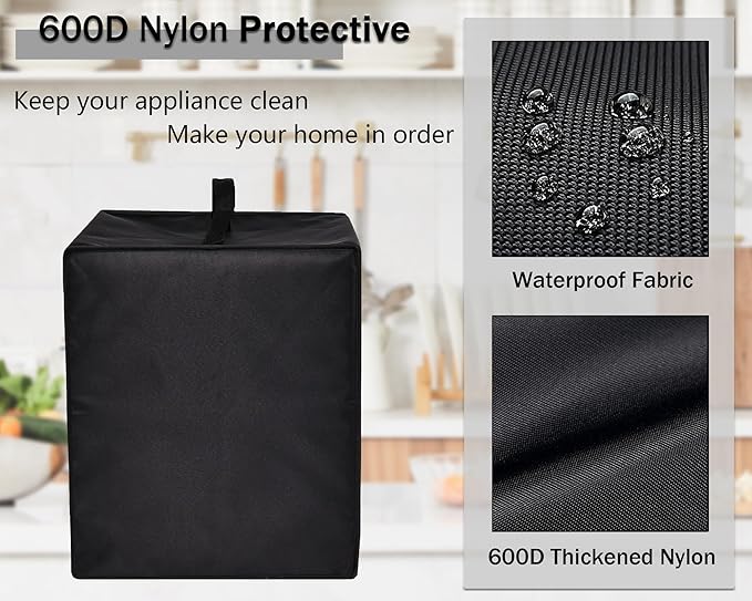 Bread Maker Machine Cover for Cuisinart Bread Maker Machine, Heavy Duty Waterproof Protective Bread Machine Cover Compatible for Cuisinart Compact and Automatic Bread Maker Machine CBK-110P1 (Black)