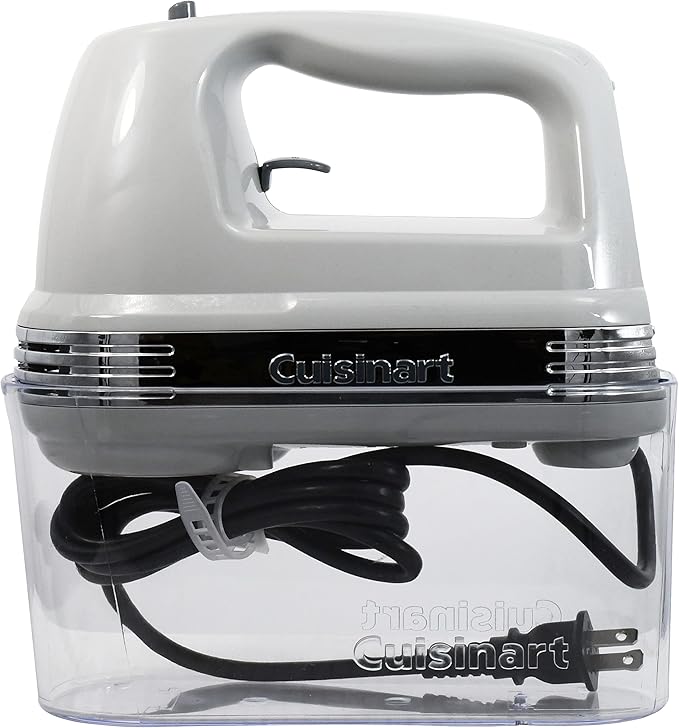 Cuisinart Power Advantage Plus 9-Speed Hand Mixer, 220W-Motor Hand Blender Electric Mixer with 9 Speed Settings, XL Dishwasher-Safe Beaters, 3 Low Mixing Speeds, Storage Case, Cool Grey