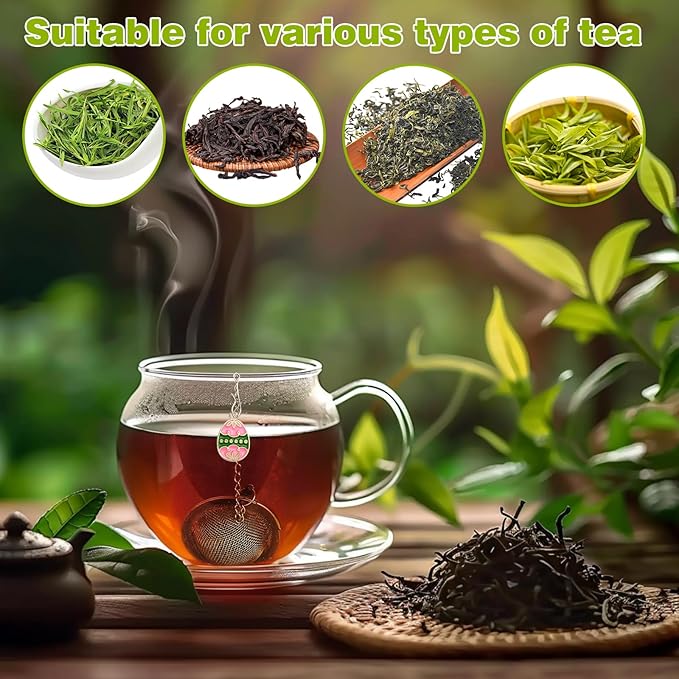 2Pcs Easter Stainless Steel Mesh Tea Infuser, 2.1 inch Tea Ball with Easter Eggs Pendant,Tea Strainer Tea Diffuser Tea Steeper for Filtering Tea,Tea Infusers for Loose Tea (Easter Egg, 2PC)