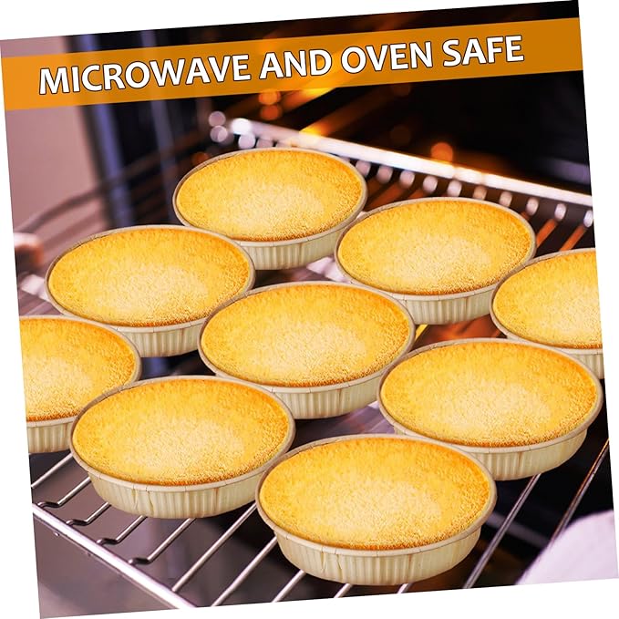 200pcs Mini Tart Pans Round Bottom Small Pans Oven Microwave Safe Baking Cups Non-stick Tart Trays for Baking Tools
