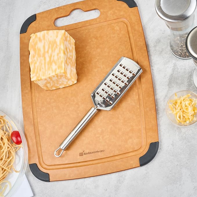 Restaurantware-German Standard Coarse Handheld Graters, 24 Flat Cheese Graters - Dishwashable, Durable, Stainless Steel Food Grater With Handle, Suitable For Potato, Carrot, Hard Cheese, And, More