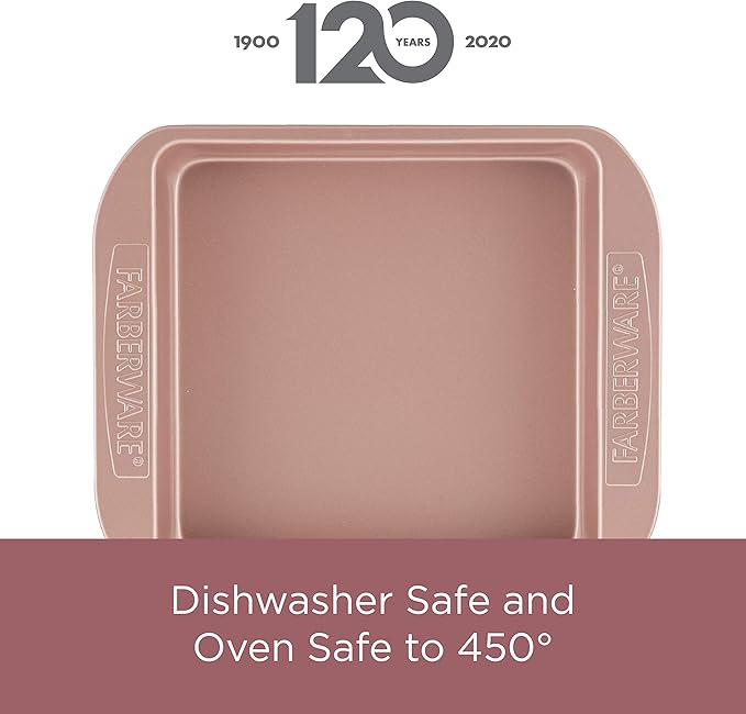 Farberware Nonstick Bakeware Baking Pan / Nonstick Cake Pan, Round - 9 Inch, Red