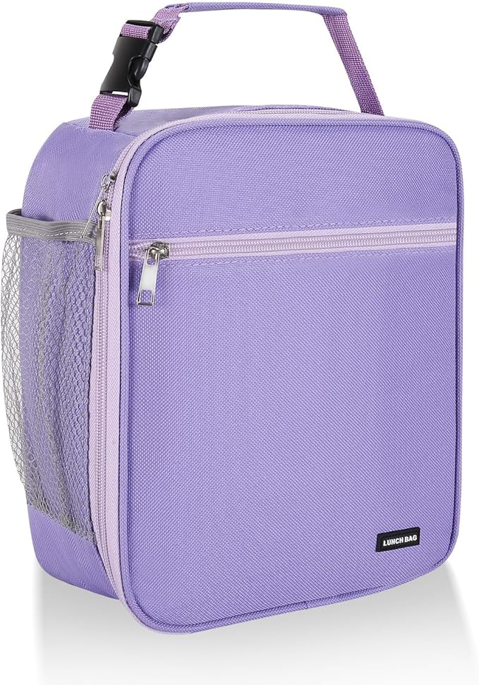 Lovoeo Lunch box Lunch bag for men women Insulated Lunchbox Lunch bags for Work Picnic Travel (Purple)