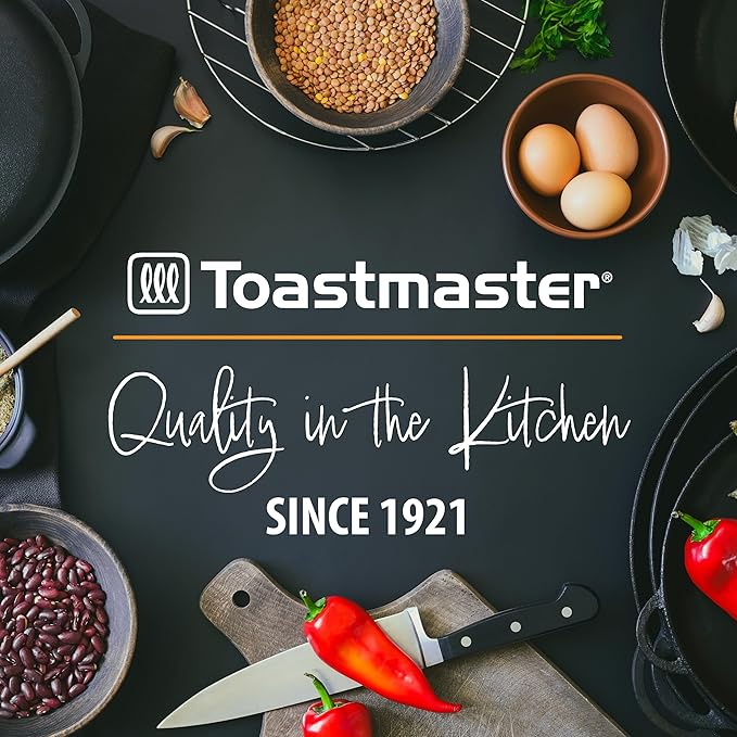 Toastmaster Electric Griddle - Flat Top Nonstick Griddle - Cookware for Breakfast & More - Skillet Griddle with Adjustable Temperature - Kitchen Appliance for Pancakes - 10" x 20" Cooking Surface