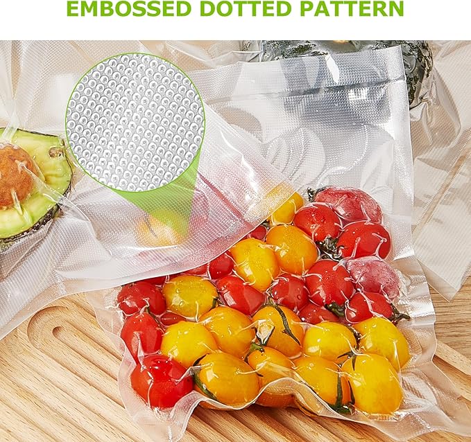 Bonsenkitchen Precut Vacuum Sealer Bags, 500 Pint 6" x 9" Food Sealer Bags,Commercial Grade, BPA Free, Heavy Duty, Customized Size Vacuum Bags for Vac Storage, Meal Prep or Sous Vide Cooking, VB11