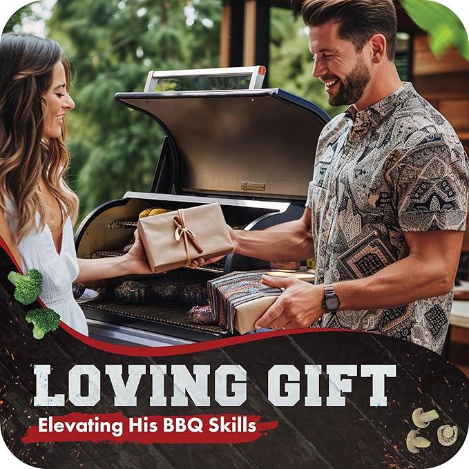 KITCHEN PERFECTION Silicone Smoker Oven Gloves - Extreme Heat Resistant BBQ Gloves - Handle Hot Food Right on Your Smoker Grill Fryer Pit | Waterproof Oven Mitts | Superior Value Set + 3 Bonuses