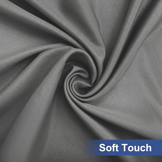 homing Rectangle Table Cloth Cover, Waterproof Polyester Elastic Fitted Tablecloth, Fits for 8 Foot Folding Tables, Washable Table Protector for Picnic, Camping, Outdoor (Grey, 30" x 96")