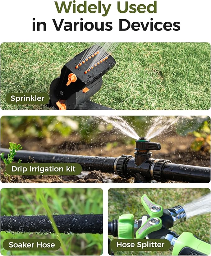 Diivoo IP66 Waterproof Brass Hose Timer, Programmable Sprinkler Timer with Large Display, Rain Delay & Manual Mode – Outdoor Automatic Irrigation System for Garden, Lawn & Yard