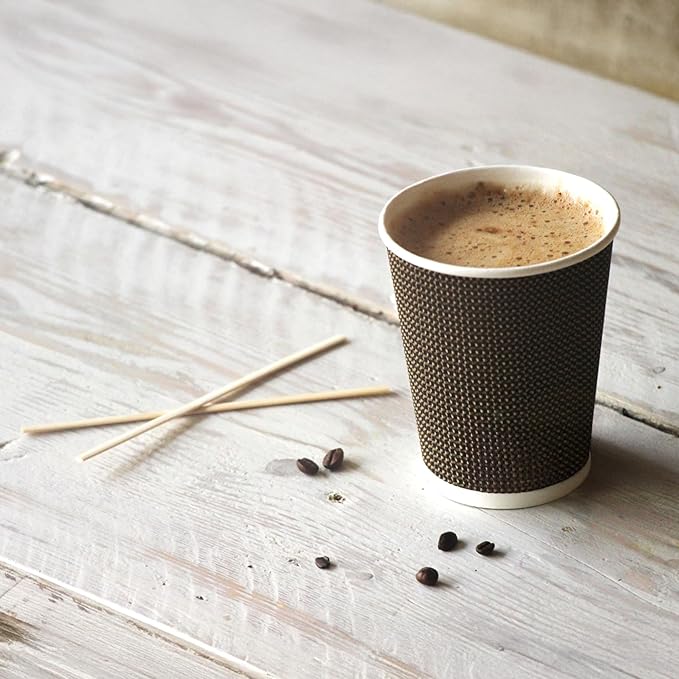 Party Essentials Bamboo Coffee Stirrers/Beverage Stir Sticks, 5.5" Length, 4000-Count, Natural