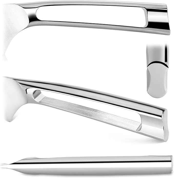 Cangshan N1 Series 4 Piece Leather Roll Knife Set, Silver