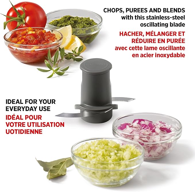 Starfrit Electric Oscillating Food Processor - 4 Cups - Measuring Spoon - High, Low & Pulse Modes - 300W