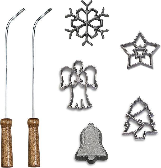 Kitchen Supply Rosette Iron 7 Piece Set, Holiday