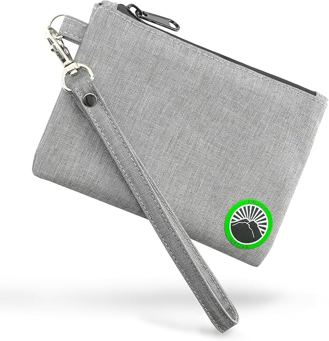 Enjoy Native Small Smell Proof Bag 6" x 4", Odor Resistant, Airtight, Water Resistant, Secure Zipper, Perfect Portable Size, Unisex, Gray, Storage Bag