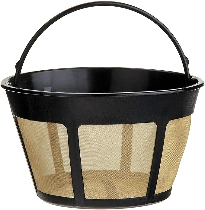 NRP 12-14cup Basket Permanent Coffee Filter Replacement for Filter Coffeemaker, Screen Bottom with Large Brew Section | Compatible for Kitchenaid & Many Coffeemakers