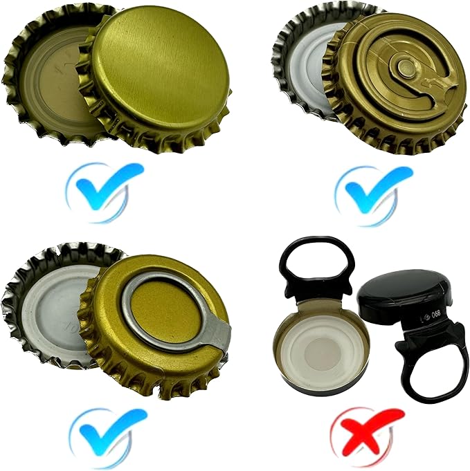 Manual Beer Bottle Capper Tool with 150 count Beer Bottle Caps,26mm Beer Corking Machine for Home Brewing（Crown Cap WN005）
