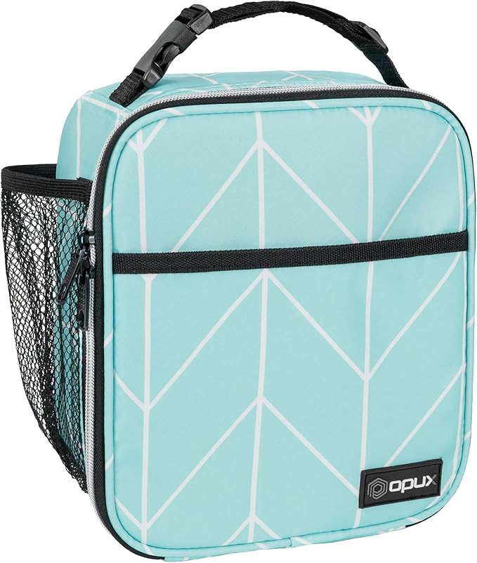 opux Premium Insulated Lunch Box, Soft School Lunch Bag for Kids Boys Girls, Leakproof Small Lunch Pail Men Women Work, Reusable Compact Cooler Tote Lunchbox for Office Adult, Teal