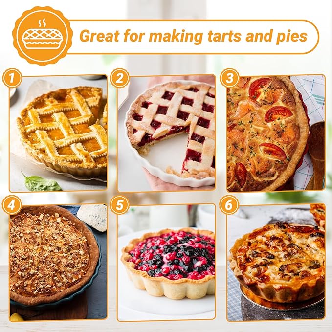 Beasea 4 Inch Tart Pan, 4pcs Mini Non-Stick Tart Pans 4 Inch with Removable Bottom Round Mini Pie Tart Tins Carbon Steel Small Pie Baking Pans for Fruit Tart Quiche Cheese Cakes