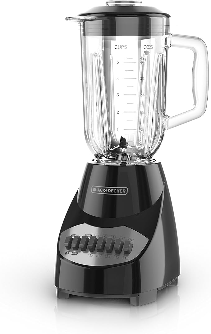 BLACK+DECKER 10-Speed Countertop Blender, 6-Cup & Easy Steam Compact Iron with SmartSteam