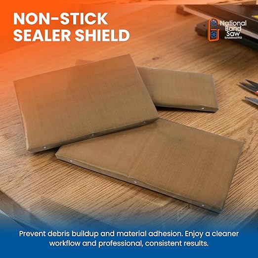 National Band Saw Heat Seal Non-Stick Cover – Compatible with Commercial Heat Sealer Models 102A, 500A, 625A, 700ES-D, and More – Durable Teflon Replacement Part for Food Packaging Equipment - 1 Pack