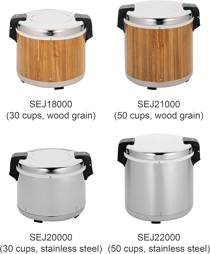 Excellante SEJ22000 Commercial Stainless-Steel 50-Cup Rice Warmer