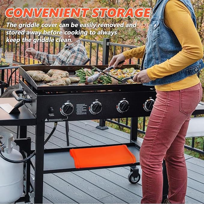 17" Silicone Griddle Mat Cover for Blackstone, Heavy Duty Silicone Cover, All Year Round Griddle Top Protective Mat for Black Stone Accessories
