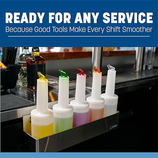 Carlisle FoodService Products Stor N' Pour Bottle Spouts Pour Spouts for Bar, Kitchen, and Restaurants, Plastic, 1.25 x 1.5 Inches, Clear, (Pack of 12)