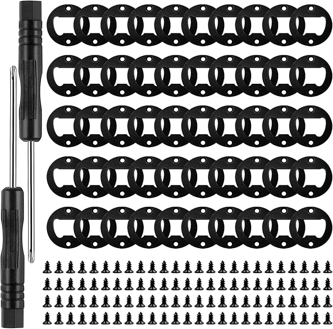 50 Set DIY Bottle Opener Kit - Stainless Steel Metal Opener Inserts for Wood (Black)