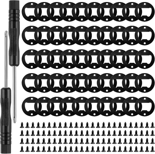 50 Set DIY Bottle Opener Kit - Stainless Steel Metal Opener Inserts for Wood (Black)