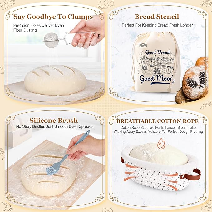 Sourdough Starter Kit, Sourdough Bread Baking Supplies, Sour Dough Starter Kits, Sourdough Tools for Modern Home And Kitchen, Sour Dough Tools, Bread Making Tools Kit, Gifts for Bakers Women Wife Mom