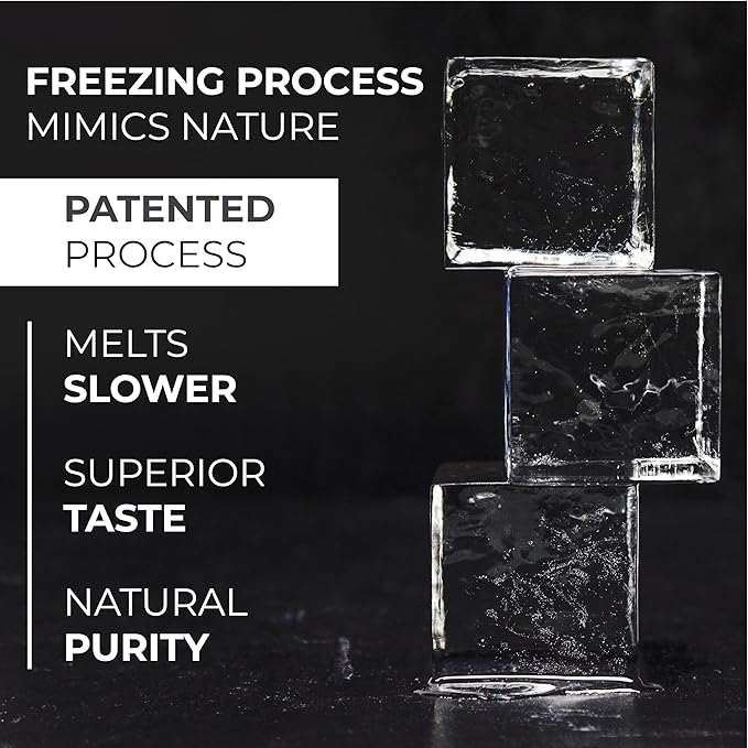 Crystal Clear Ice Maker Set – 2"x2"x2" Ice Cube Mold & Stackable Tray with Lid for Cocktails, Whiskey, and Drinks