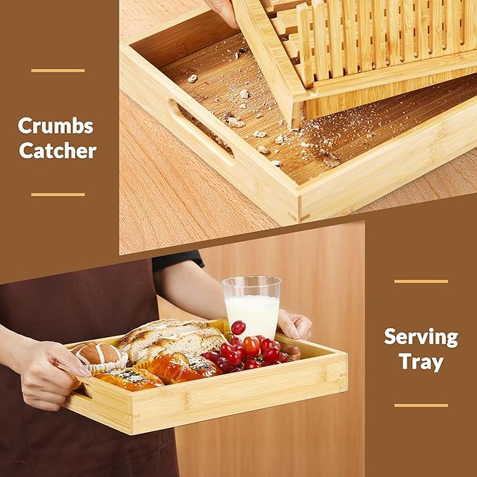 Bread Slicer for Sourdough Rounds & Homemade Bread, 10.5″ Adjustable Large Wide Capacity, Perfect for Artisan Loaves, Durable & Easy to Use – The Ideal Gift for Baking Enthusiasts