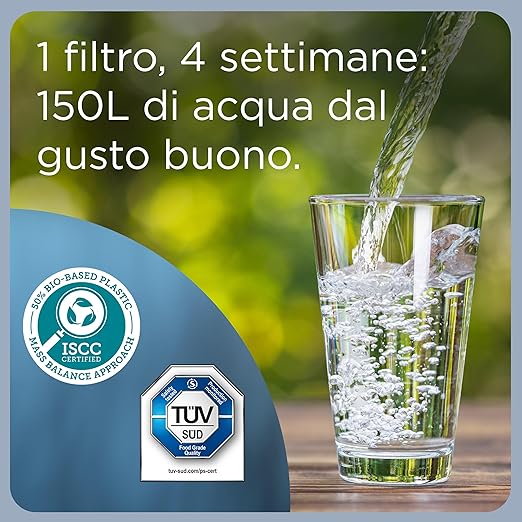 BRITA Jarra con Filtro de Agua Marella Blanca (2,4 l) Incl. 1x Cartucho MAXTRA Pro All-in-1: Jarra Apta para frigorífico con memo Digital y Tapa abatible Que Reduce el Cloro, la Cal y Las impurezas