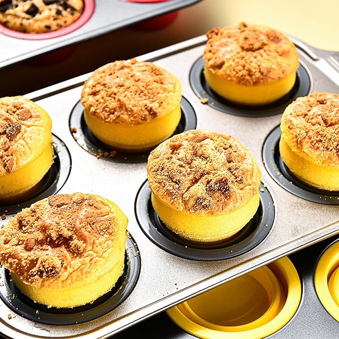 Pop Over Baking Pans Pop Over Pan Popover Pans Nonstick 6, Professional Grade for Bakery Kitchen Oven