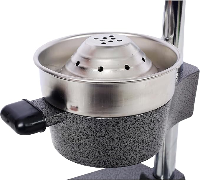 【Cast Iron Citrus Juicer】Commercial Grade Manual Orange Juicer, Heavy Duty Hand Press Juicer for Orange Lemon Lime, Extra Large Countertop Juice Squeezer, Easy Clean (Grey)