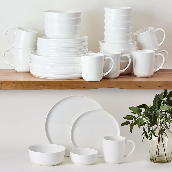 Mikasa Samantha Bone China Lightweight Chip Resistant 40 Piece Dinnerware Set, Service for 8
