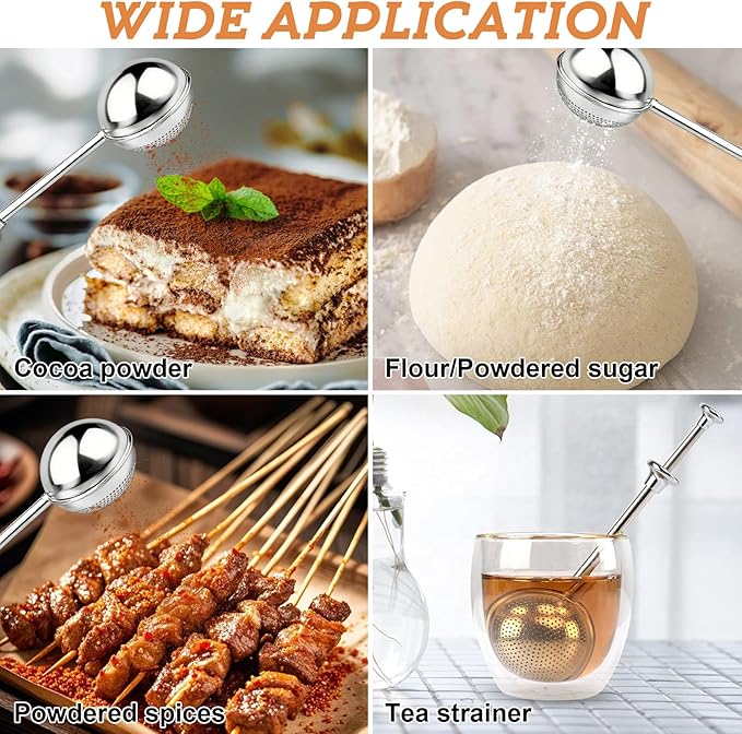 Tea Ball Tea Infuser for Loose Leaf Tea, Stainless Steel Tea Strainers Loose Leaf Tea Steeper with Retractable Long Handle, Fine Mesh Tea Diffusers Filters Reusable Tea Accessories for Tea Lovers