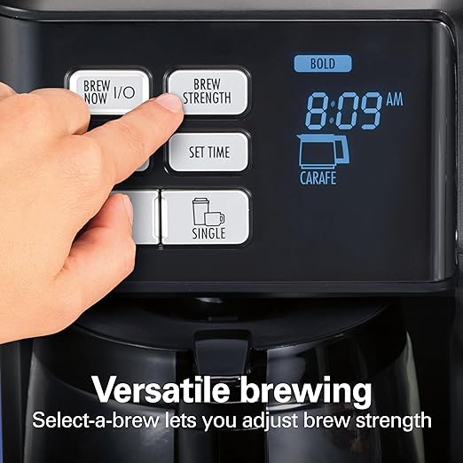 Hamilton Beach FlexBrew Trio 2-Way Coffee Maker, Compatible with K-Cup Pods or Grounds, Combo, Single Serve & Full 12c Pot, Black