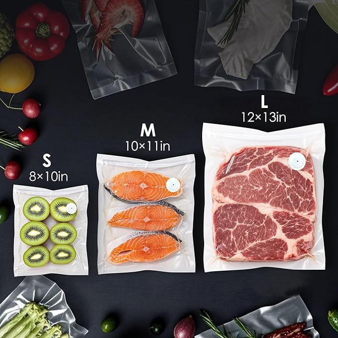 Vacuum Sealer Bags,Reusable Vacuum Sealer Bags,Can Withstand More Than 100 Washes,Large Size (30 Bags)