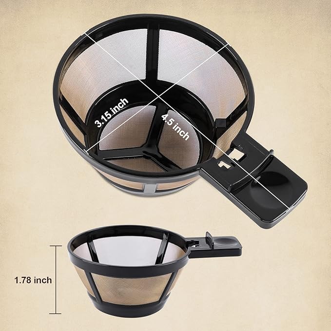 KEEPOW Reusable Coffee Basket Filter, Parts compatible with Hamilton Beach 2-Way Brewer Coffee Maker Models 49980A 49980Z 49933 47650 Accessories 3 Pack