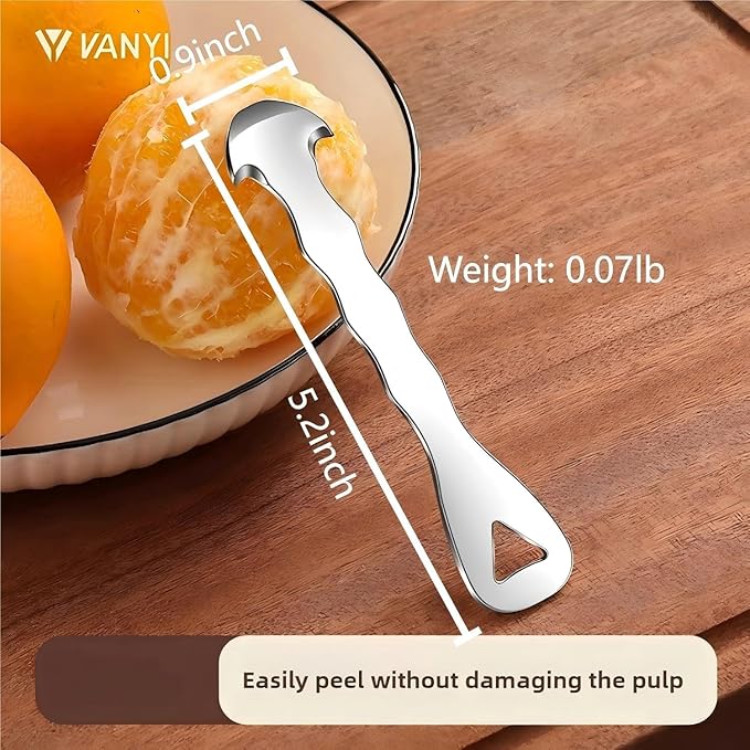 Orange Peeler Tool – Stainless Steel Citrus Peeler for Oranges, Lemons & Grapefruits | Safe Cutter & Easy Skin Remove