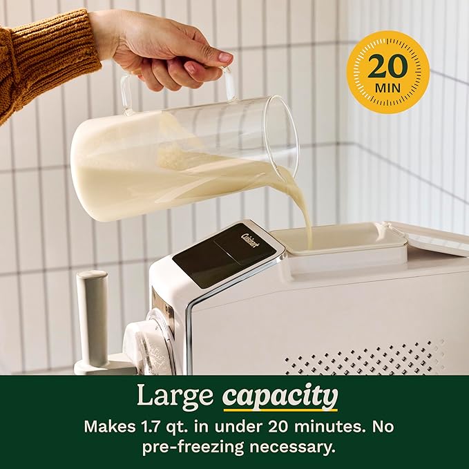 Cuisinart 6-in-1 Slushy & Soft-Serve Maker, Ice Cream Maker Machine Makes Soft-Serve Ice Cream, Slushies, Sorbet and More, Quick-Freeze Chill Technology Maintains Perfect Temperature, ICE-200