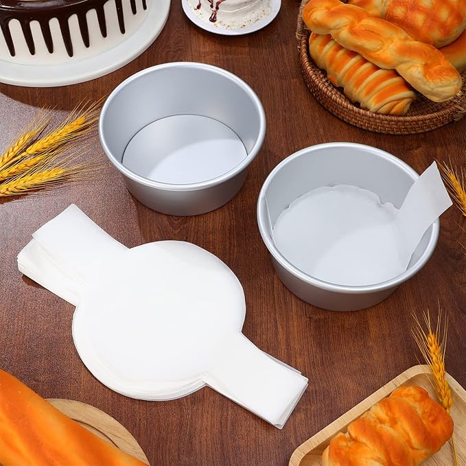 Alipis Cake Pan Set Parchment Liners Baking Molds for Healthy Baking Non-stick Oven Safe Versatile for Home Professional
