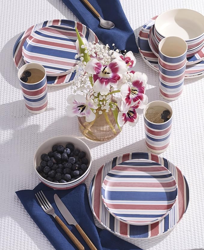 Oneida 898350 24/7 Outdoor Living 12-Piece Flatware Set, Mirror/Faux Wood