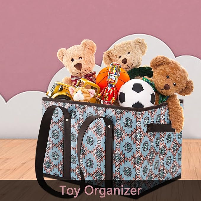Foraineam Reusable Grocery Bags Set Durable Heavy Duty Tote Bag Collapsible Grocery Shopping Box Bag with Reinforced Bottom