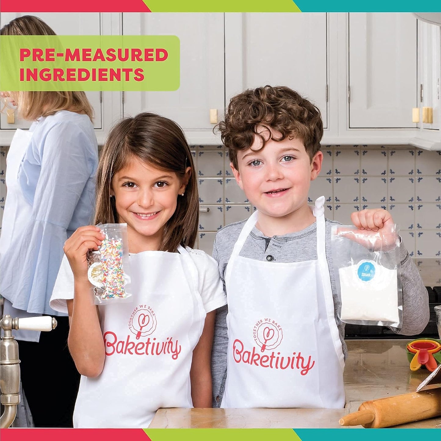 Baketivity Kids Baking DIY Activity Kit - Bake Delicious Vanilla Cake Pops with Pre-Measured Ingredients – Best Gift Idea for Boys and Girls Ages 6-12