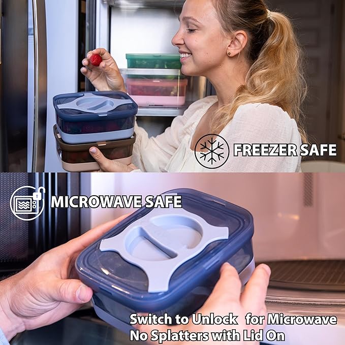 Adult Lunch Box 25.5oz 3 Cups Leakproof Salad and Meal Prep Container Twistlock Lid Reusable BPA-Free Microwave and Dishwasher Safe for Work Lunch (Pink)